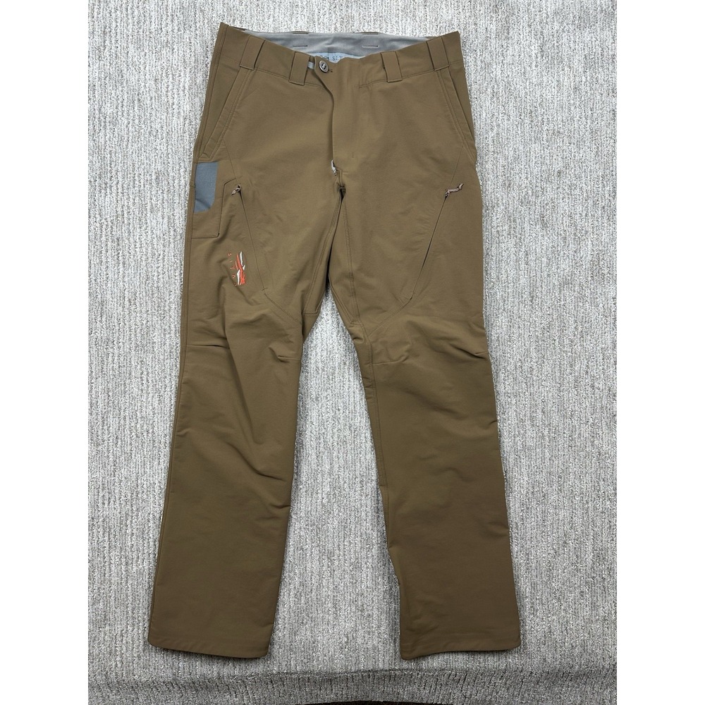Sitka Grinder Men's Hunting Pants Softshell Brown 36x34 Regular Fit Straight